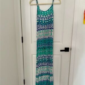 Mossimo Supply Co. Green and Blue Maxi Dress